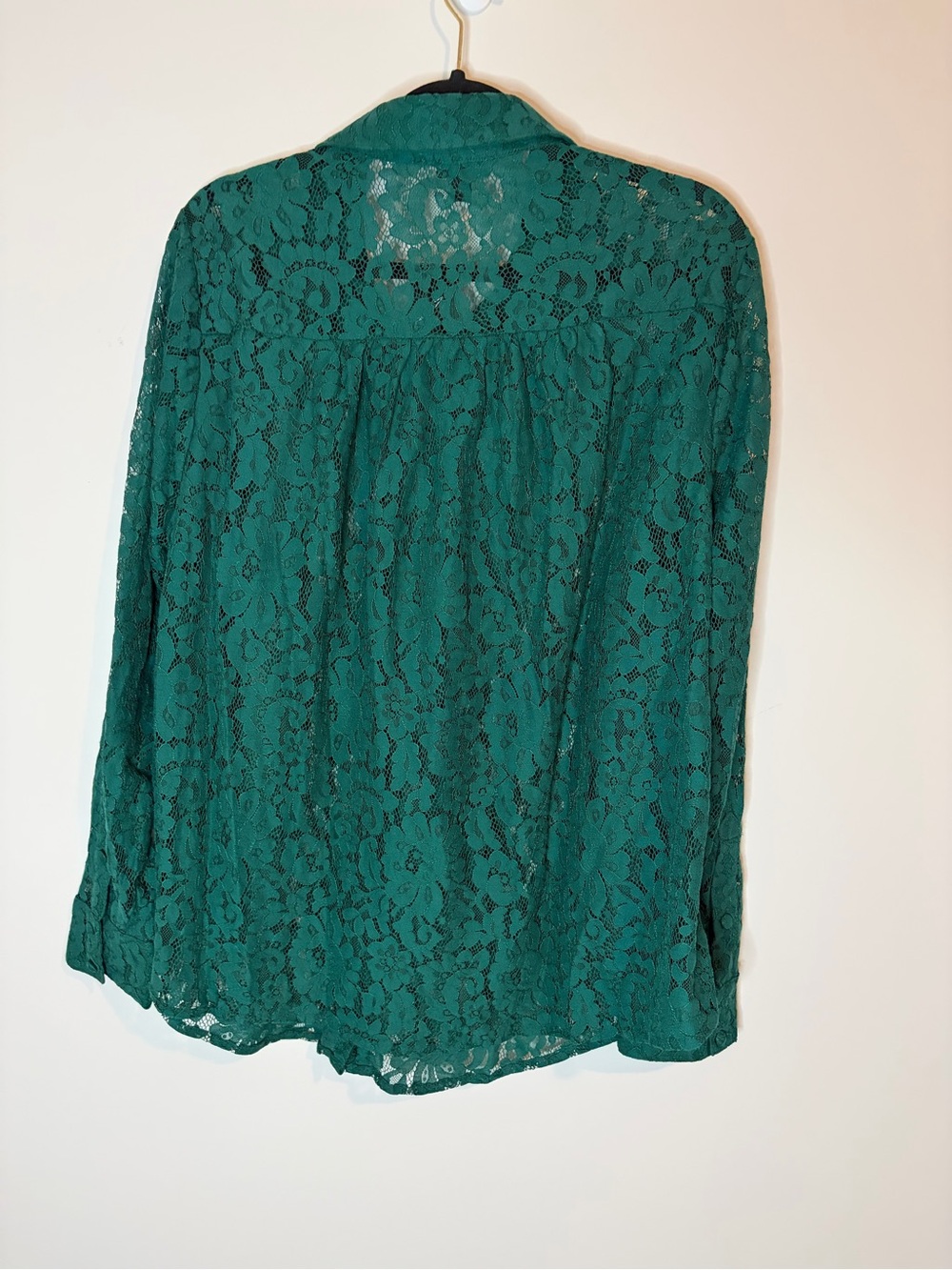 NWT Torrid Emerald Floral Lace Button-Front Blouse Size 1X - Picture 9 of 10